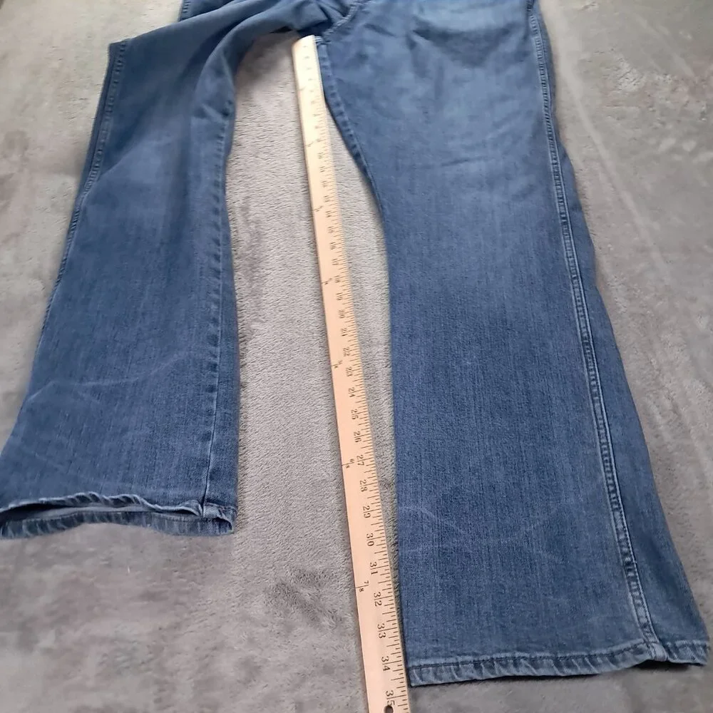 Wrangler Retro Jeans Men 39x35, Tag 38x36 Relaxed Bootcut Blue Denim Stretch